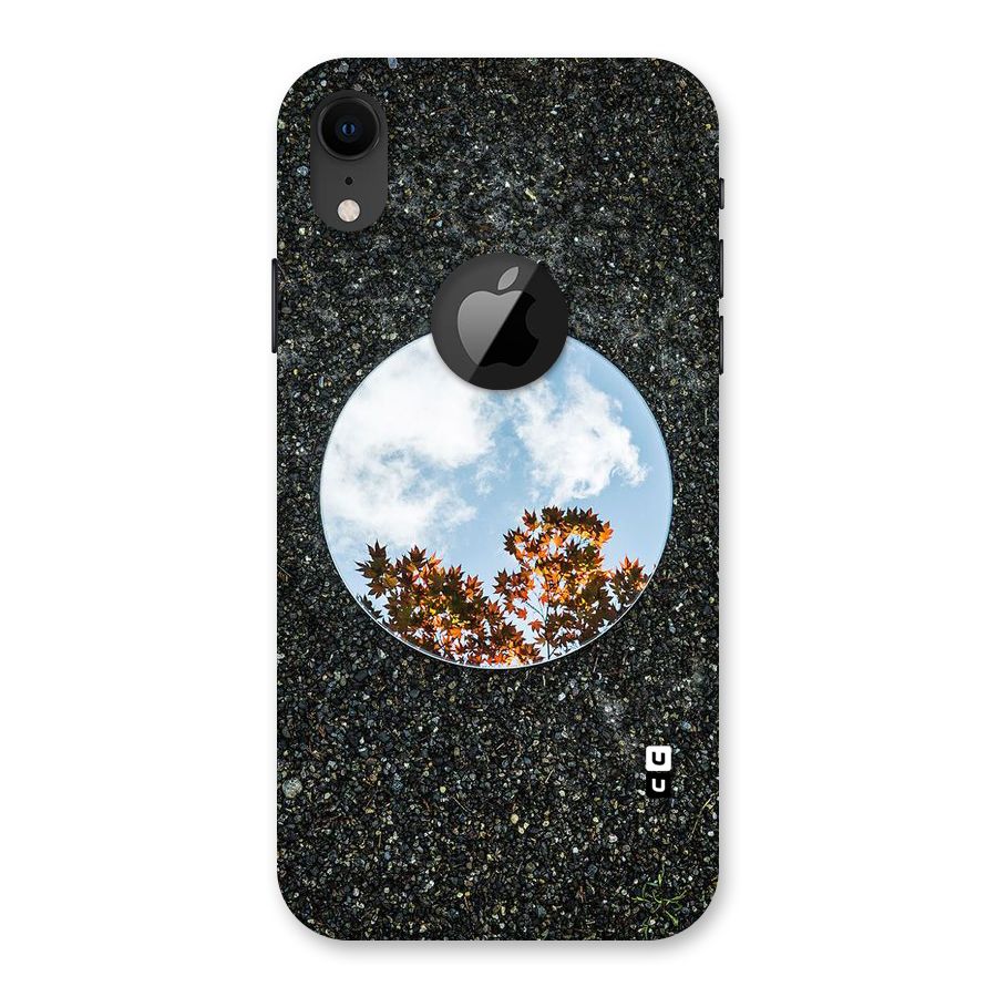 Beautiful Sky Leaves Back Case for iPhone XR Logo Cut