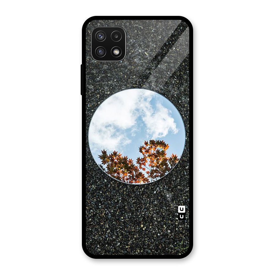 Beautiful Sky Leaves Glass Back Case for Galaxy A22 5G