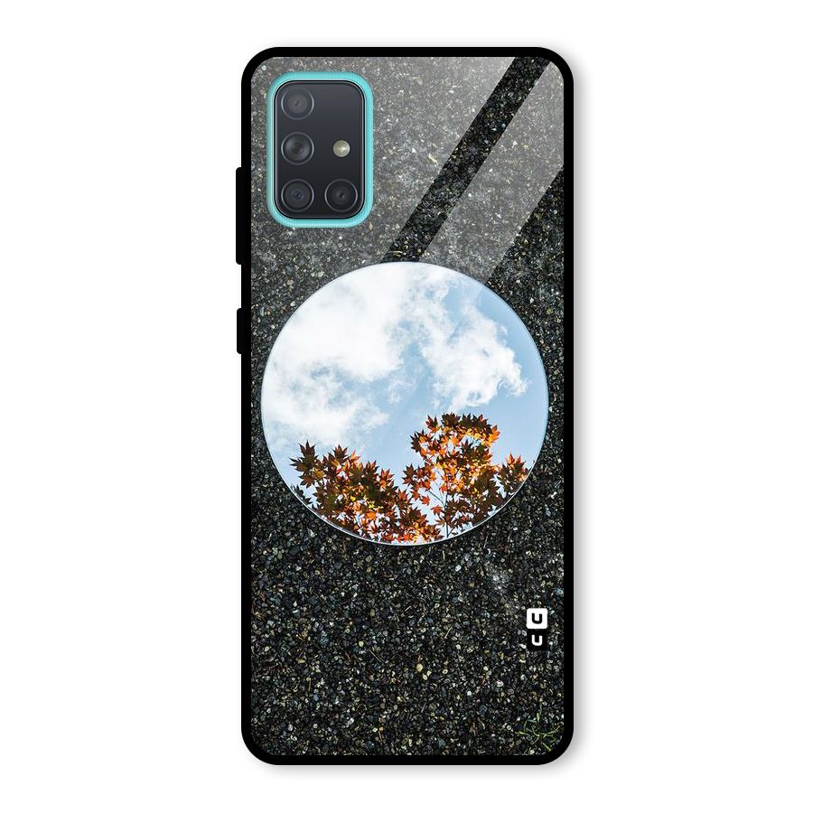 Beautiful Sky Leaves Glass Back Case for Galaxy A71