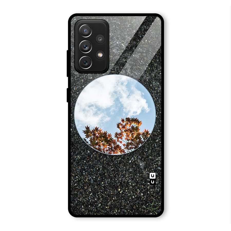 Beautiful Sky Leaves Glass Back Case for Galaxy A72