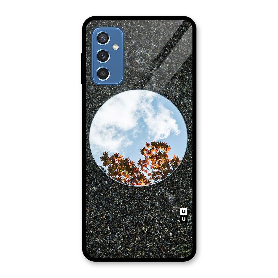 Beautiful Sky Leaves Glass Back Case for Galaxy M52 5G