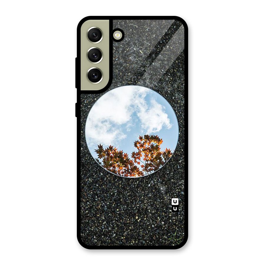 Beautiful Sky Leaves Glass Back Case for Galaxy S21 FE 5G