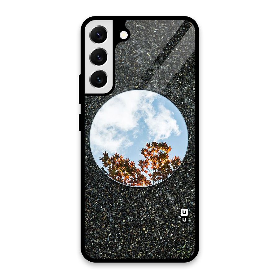 Beautiful Sky Leaves Glass Back Case for Galaxy S22 Plus 5G