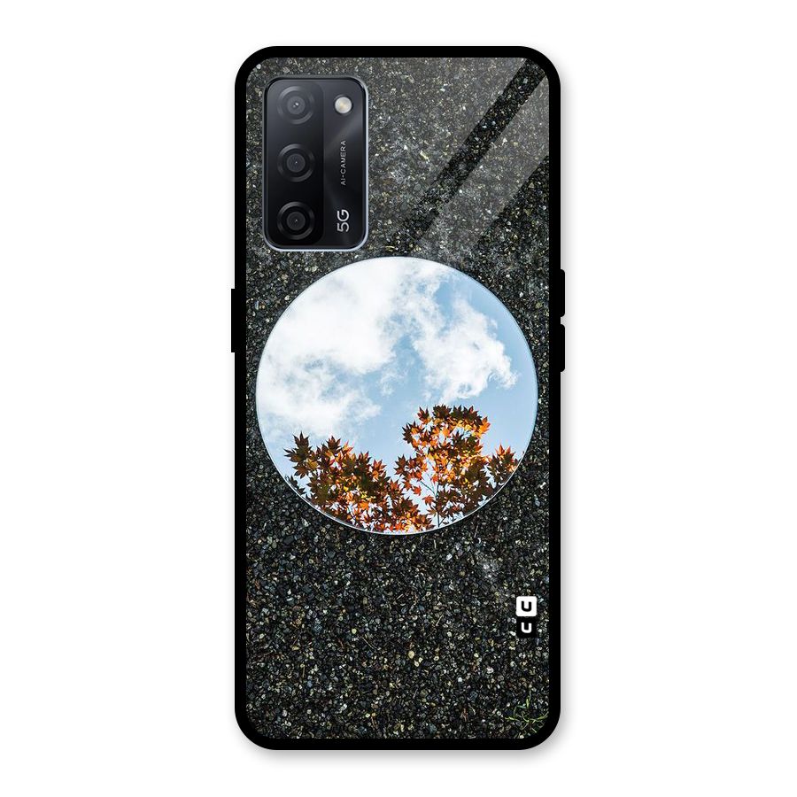 Beautiful Sky Leaves Glass Back Case for Oppo A53s 5G