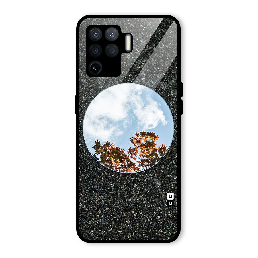 Beautiful Sky Leaves Glass Back Case for Oppo F19 Pro