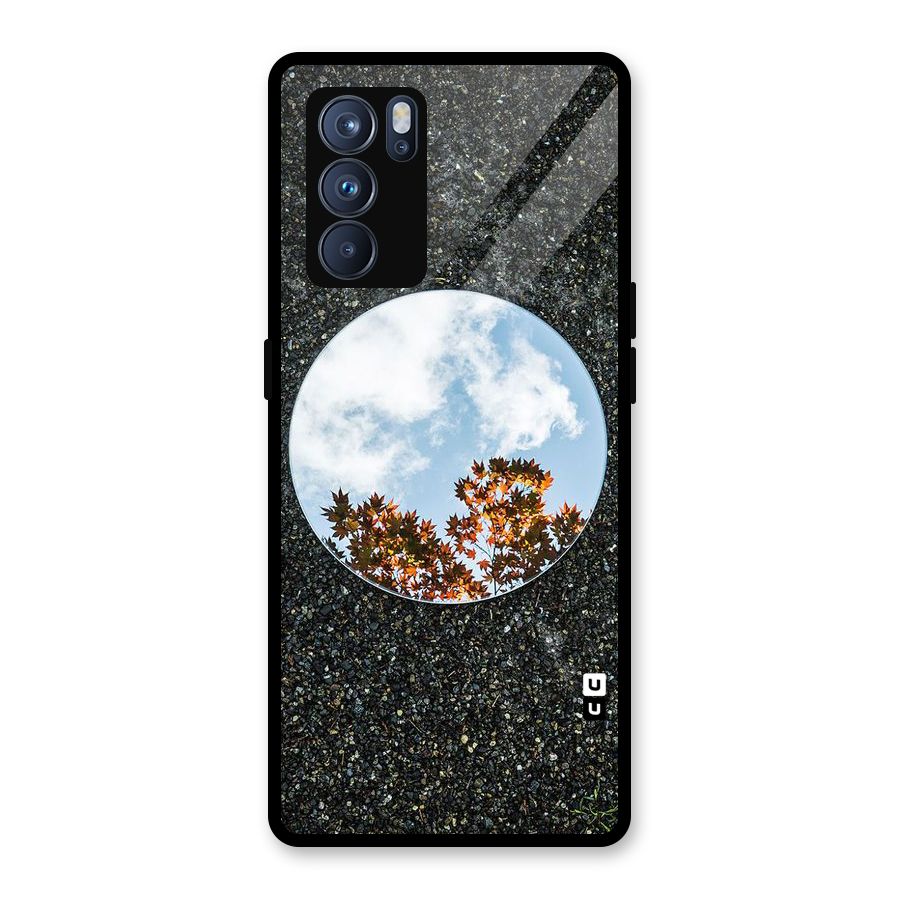 Beautiful Sky Leaves Glass Back Case for Oppo Reno6 Pro 5G