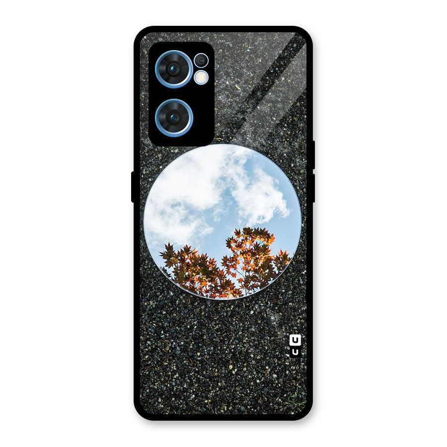 Beautiful Sky Leaves Glass Back Case for Oppo Reno7 5G