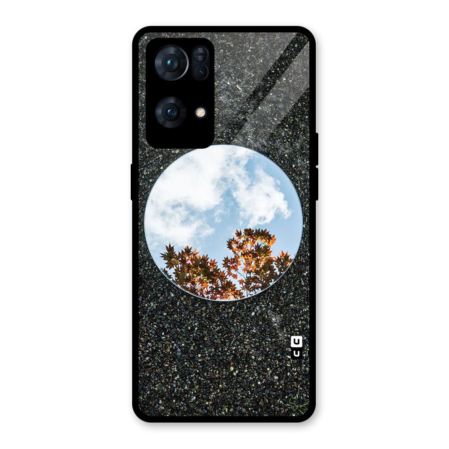 Beautiful Sky Leaves Glass Back Case for Oppo Reno7 Pro 5G