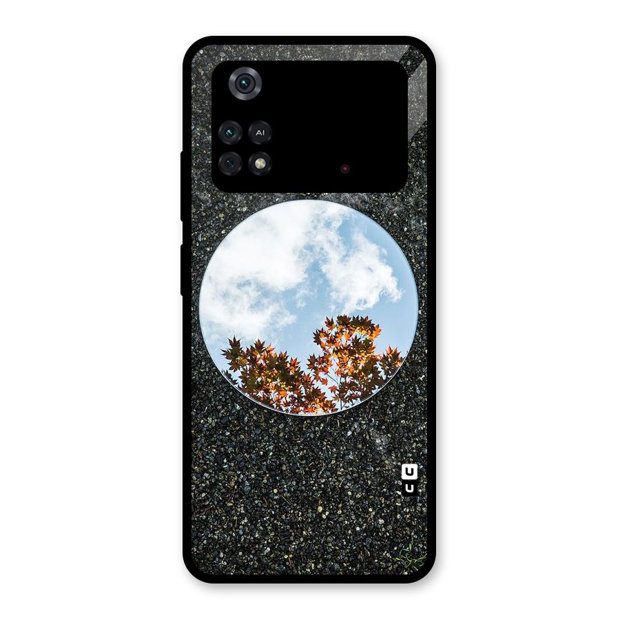 Beautiful Sky Leaves Glass Back Case for Poco M4 Pro 4G