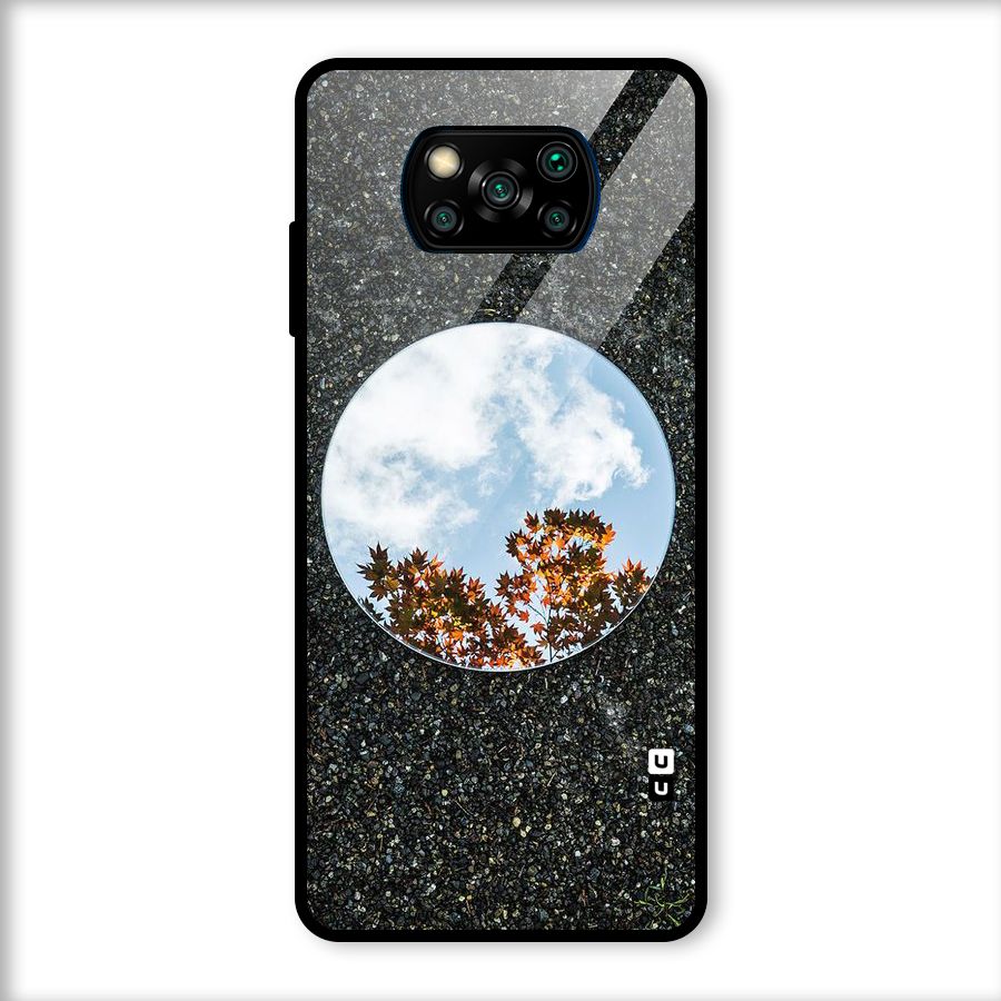 Beautiful Sky Leaves Glass Back Case for Poco X3