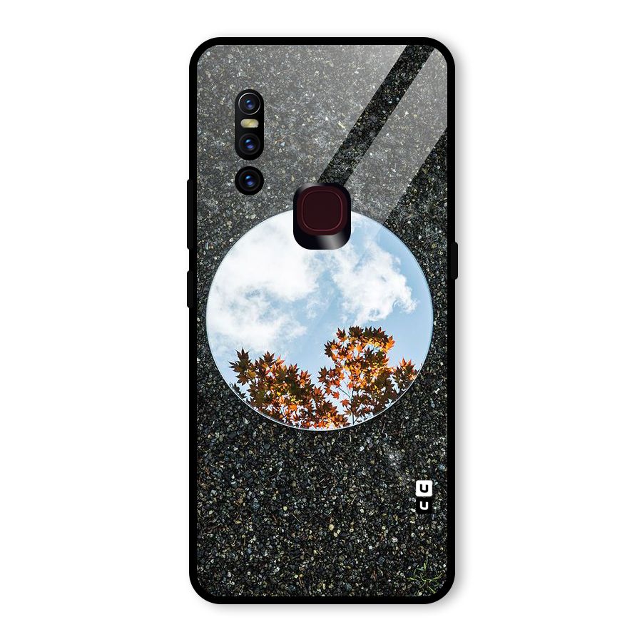 Beautiful Sky Leaves Glass Back Case for Vivo V15