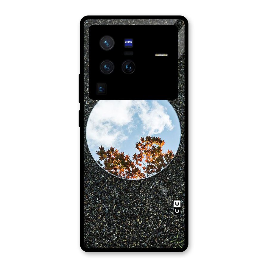Beautiful Sky Leaves Glass Back Case for Vivo X80 Pro
