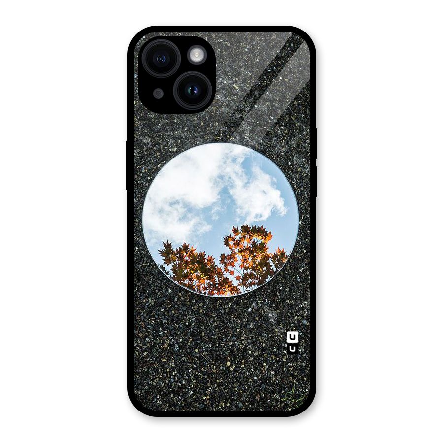 Beautiful Sky Leaves Glass Back Case for iPhone 14