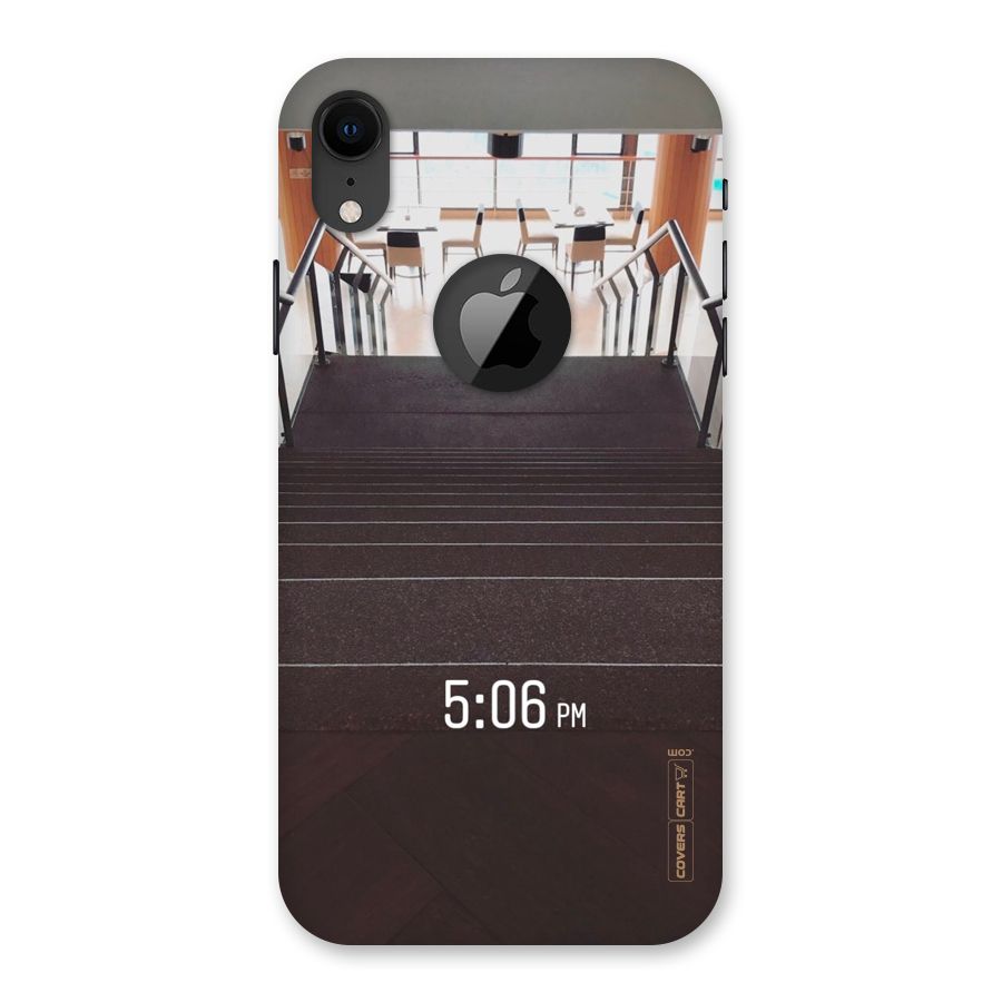 Beautiful Staircase Back Case for iPhone XR Logo Cut