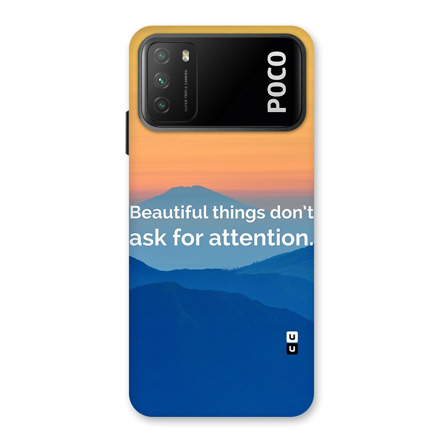 Beautiful Things Quote Back Case for Poco M3