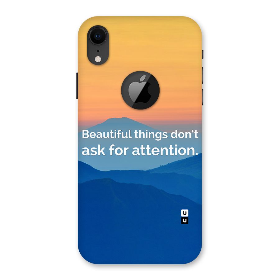 Beautiful Things Quote Back Case for iPhone XR Logo Cut
