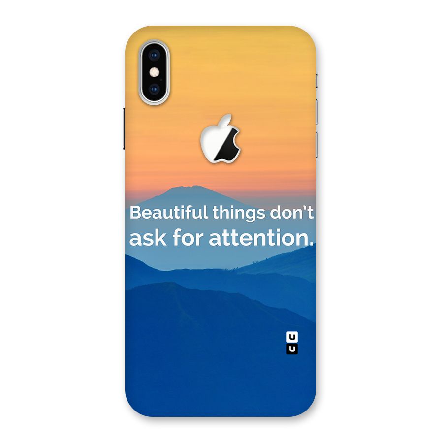 Beautiful Things Quote Back Case for iPhone XS Max Apple Cut