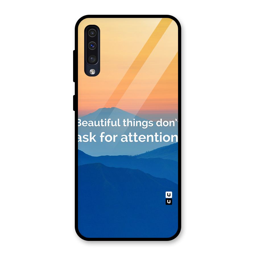 Beautiful Things Quote Glass Back Case for Galaxy A50