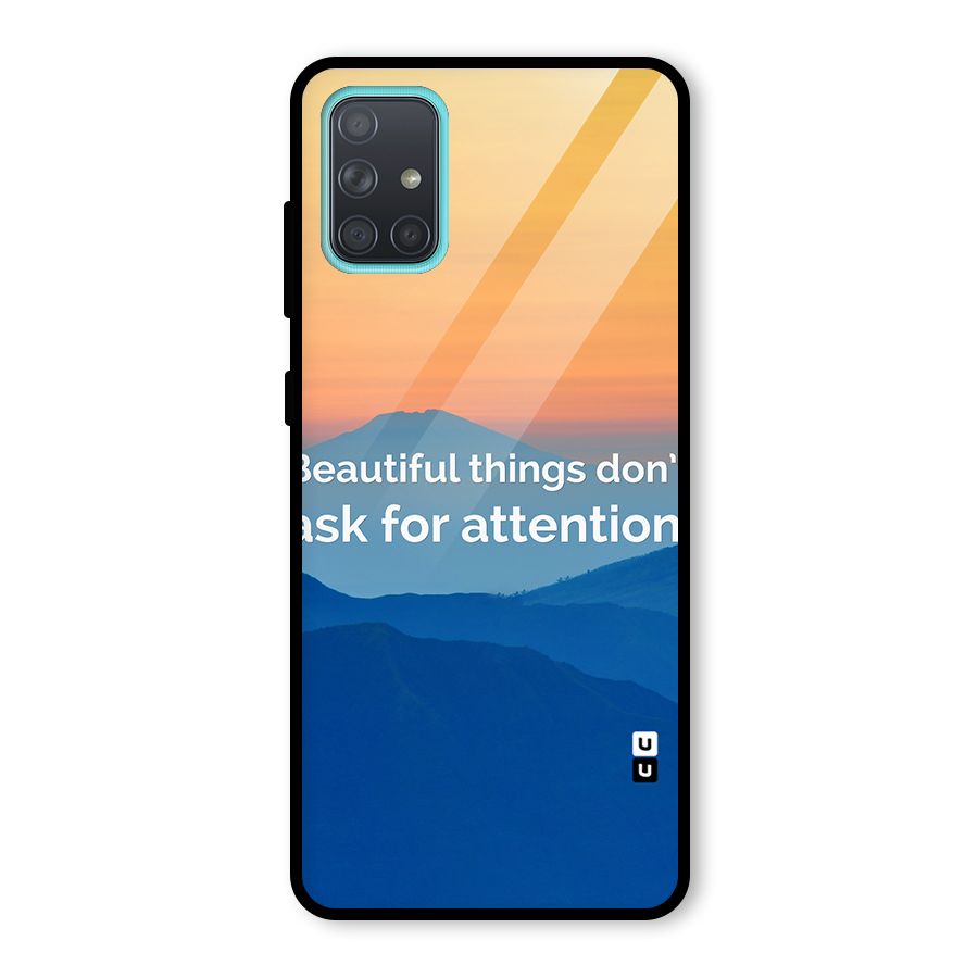 Beautiful Things Quote Glass Back Case for Galaxy A71