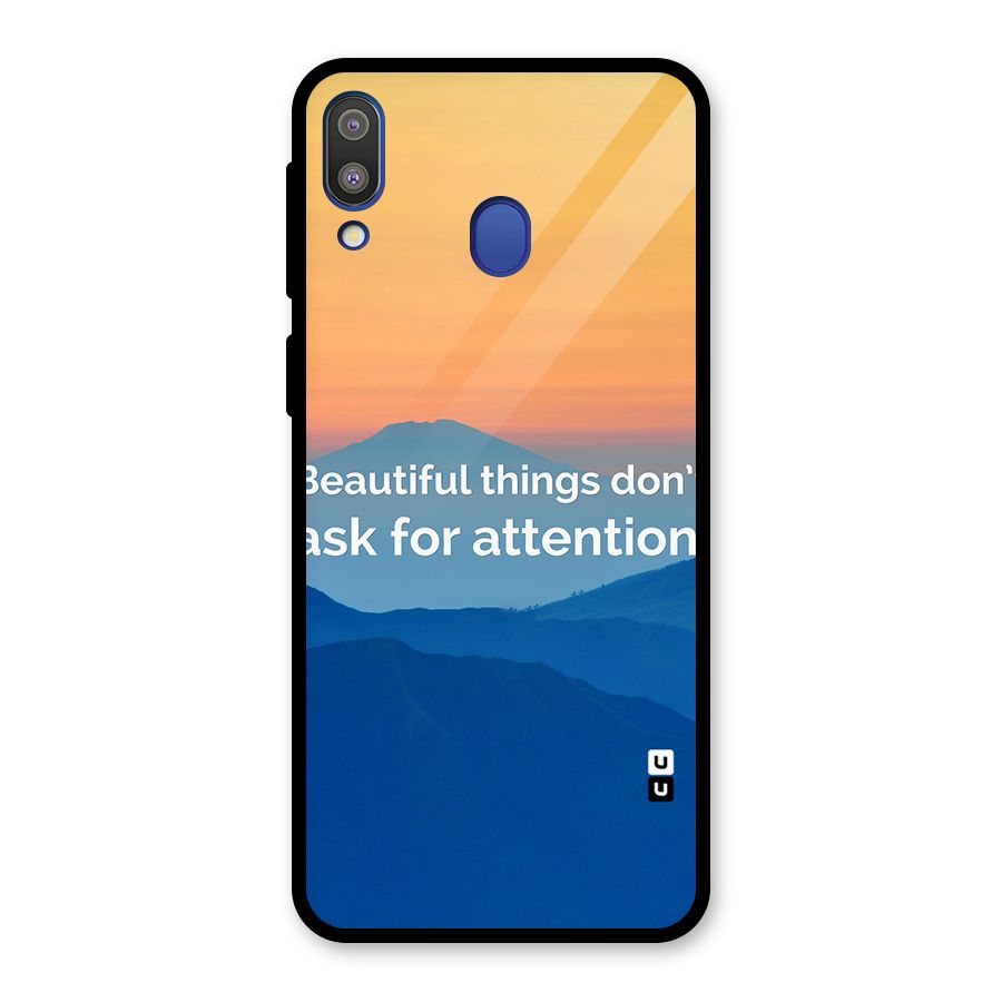 Beautiful Things Quote Glass Back Case for Galaxy M20