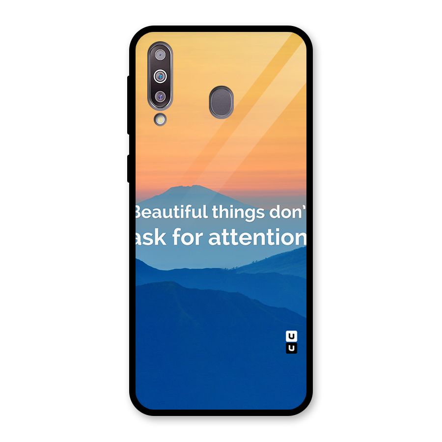 Beautiful Things Quote Glass Back Case for Galaxy M30