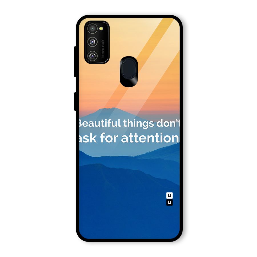 Beautiful Things Quote Glass Back Case for Galaxy M30s