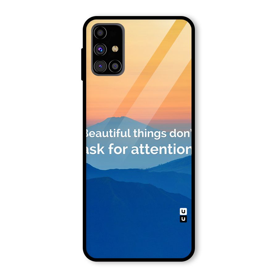 Beautiful Things Quote Glass Back Case for Galaxy M31s