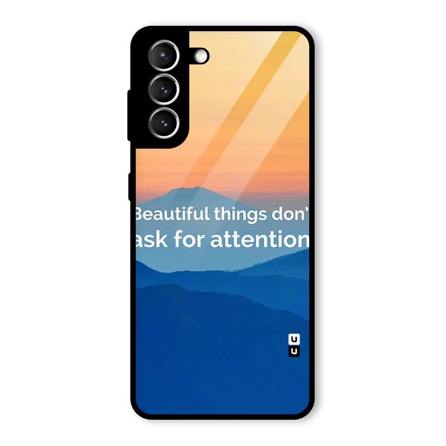 Beautiful Things Quote Glass Back Case for Galaxy S21 5G