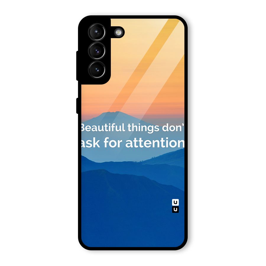 Beautiful Things Quote Glass Back Case for Galaxy S21 Plus
