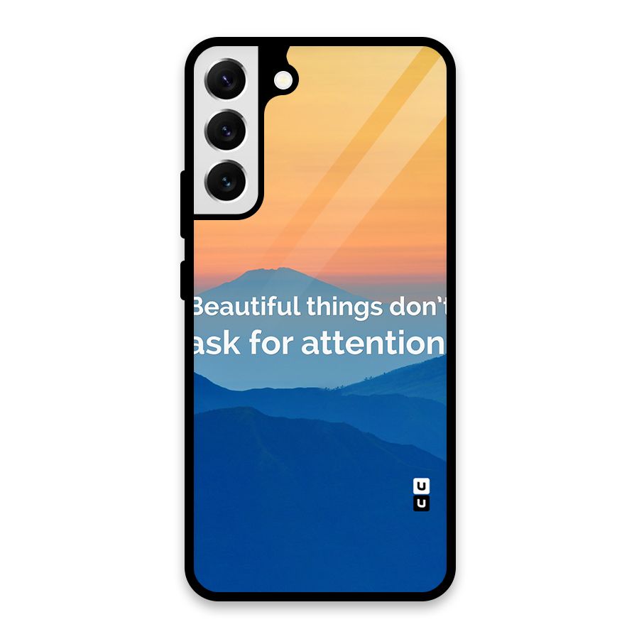 Beautiful Things Quote Glass Back Case for Galaxy S22 Plus 5G