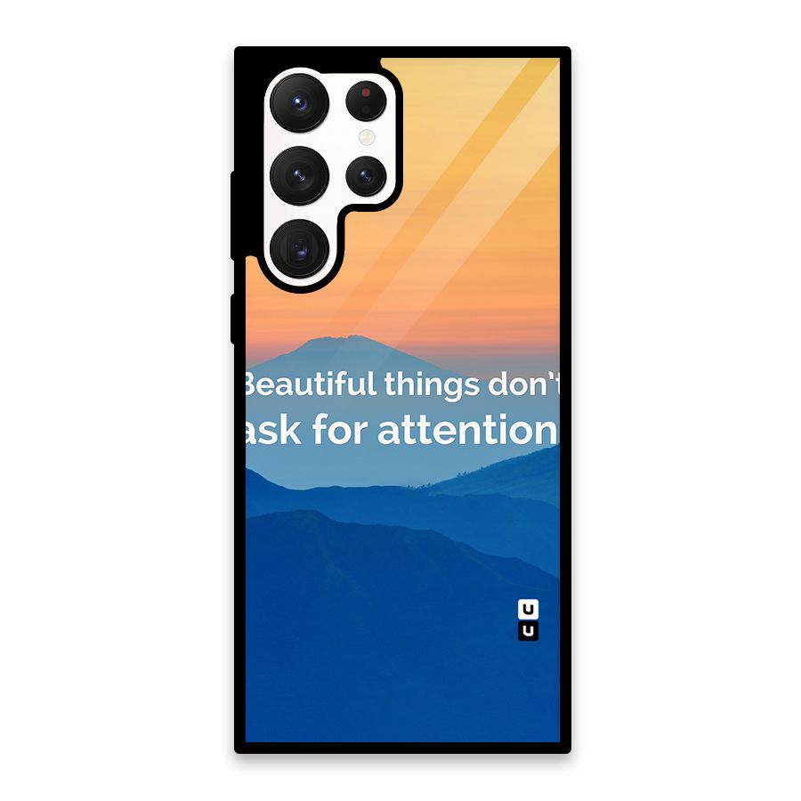 Beautiful Things Quote Glass Back Case for Galaxy S22 Ultra 5G