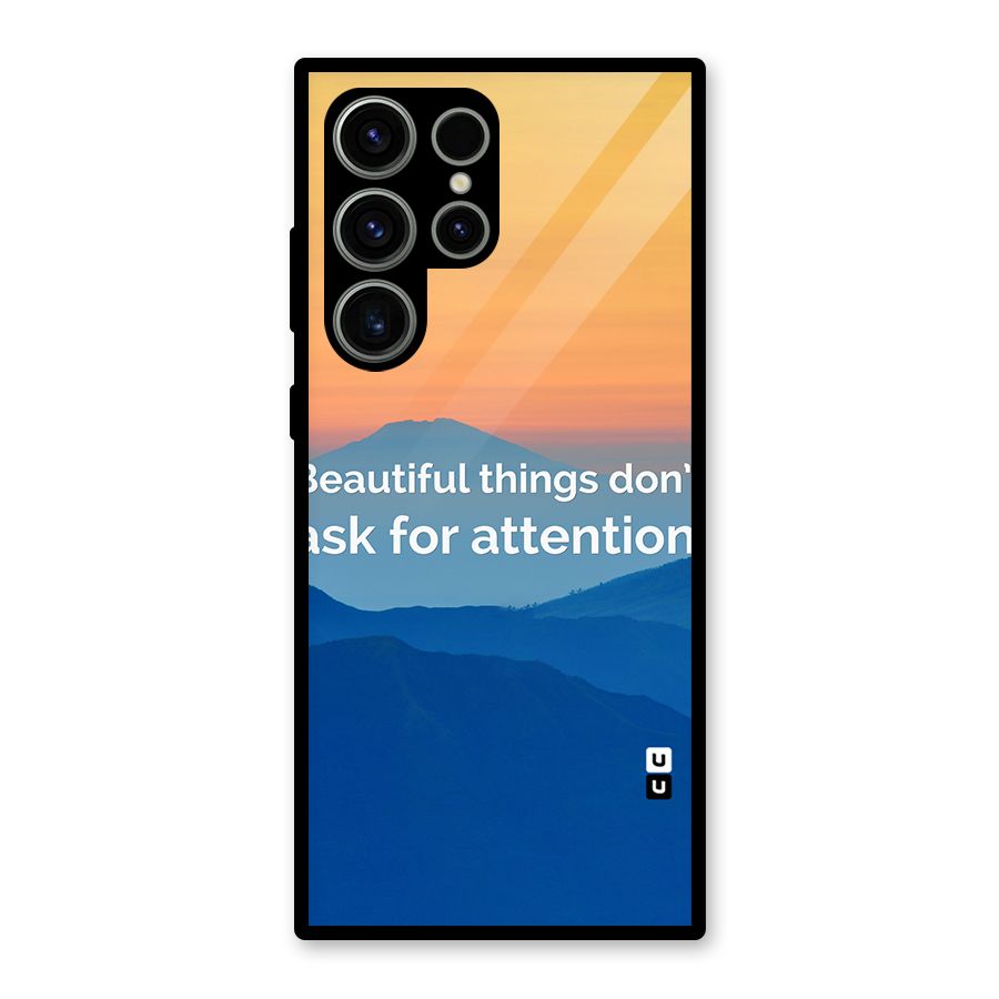 Beautiful Things Quote Glass Back Case for Galaxy S23 Ultra