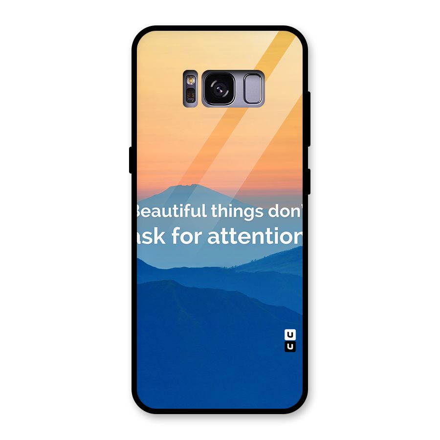 Beautiful Things Quote Glass Back Case for Galaxy S8
