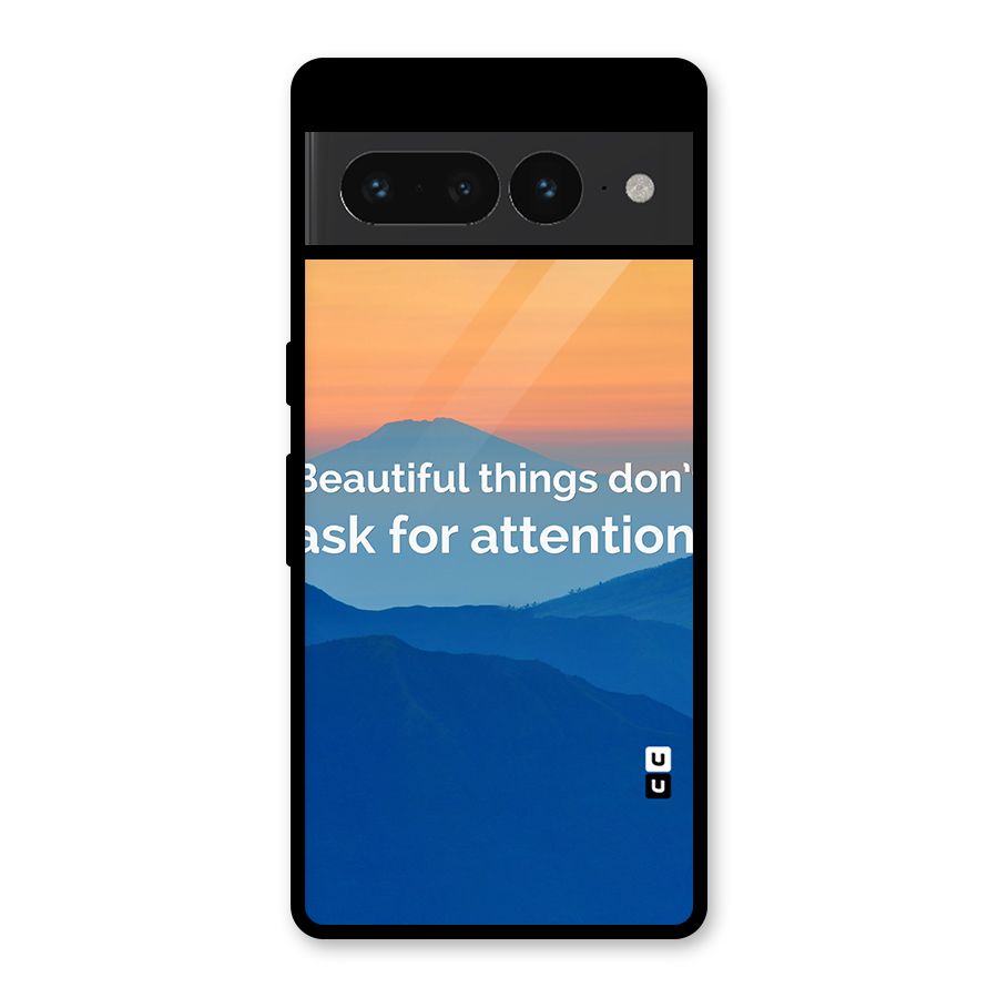 Beautiful Things Quote Glass Back Case for Google Pixel 7 Pro