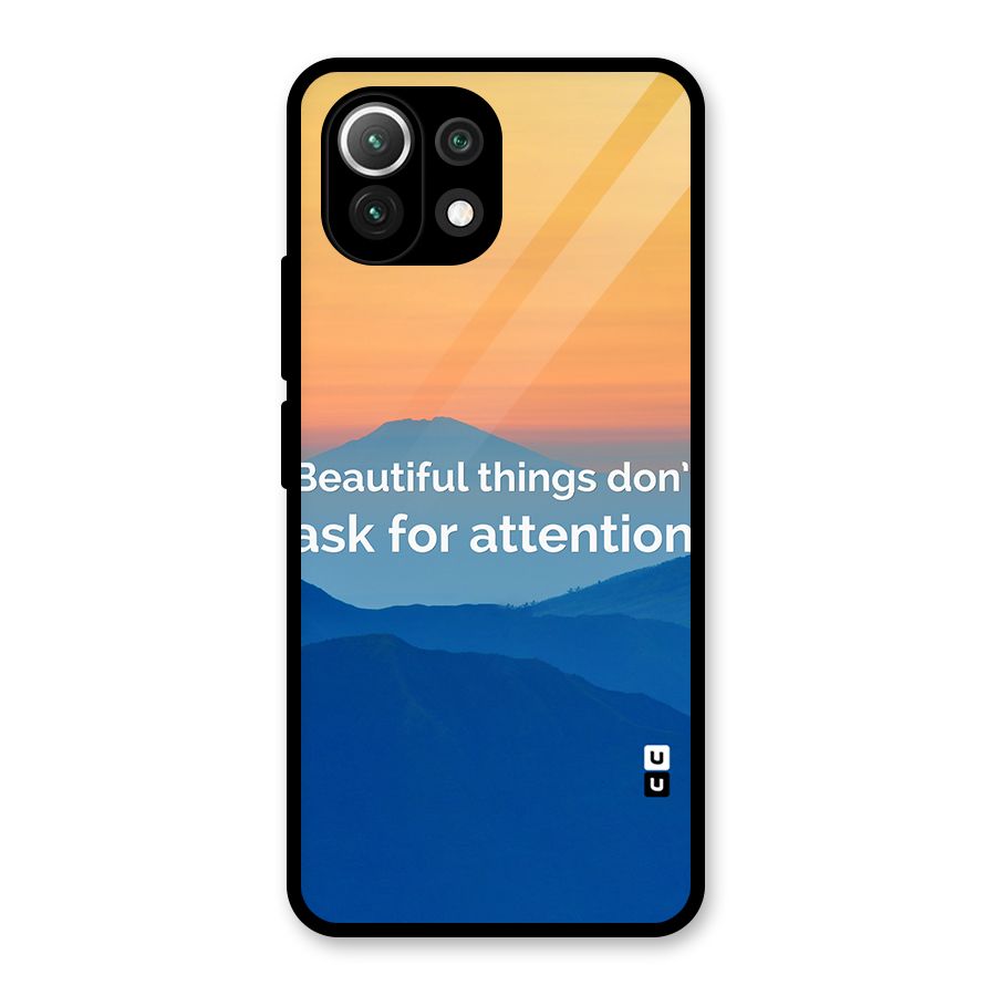 Beautiful Things Quote Glass Back Case for Mi 11 Lite