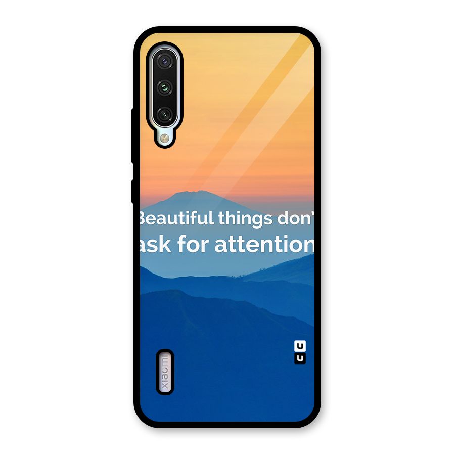 Beautiful Things Quote Glass Back Case for Mi A3