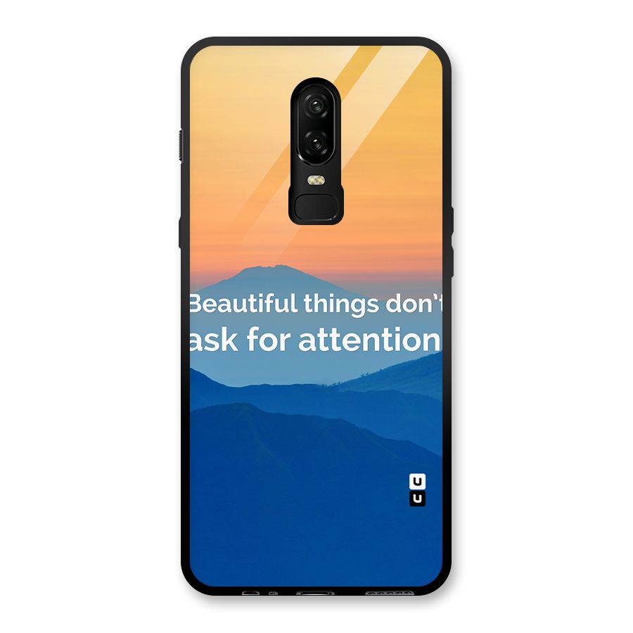 Beautiful Things Quote Glass Back Case for OnePlus 6