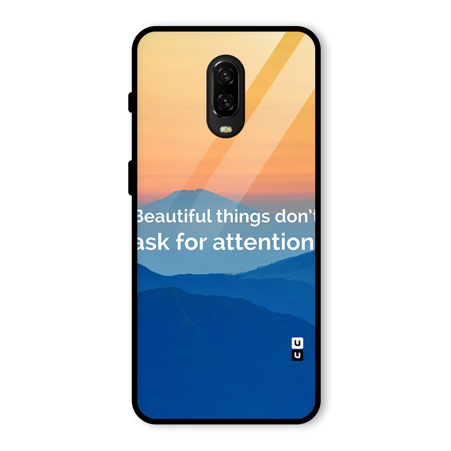 Beautiful Things Quote Glass Back Case for OnePlus 6T