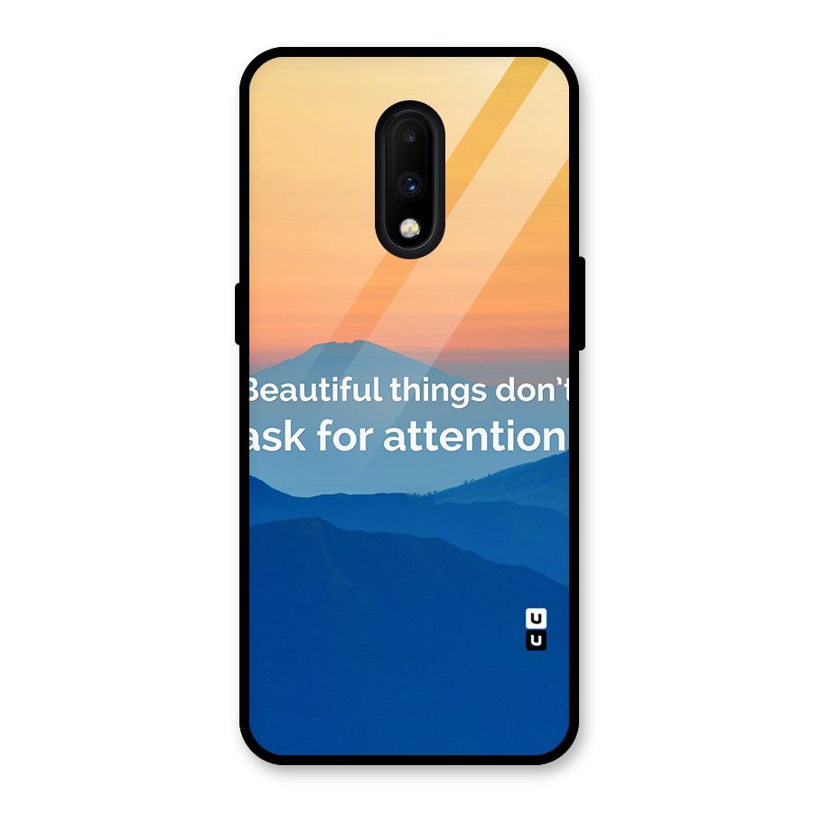 Beautiful Things Quote Glass Back Case for OnePlus 7