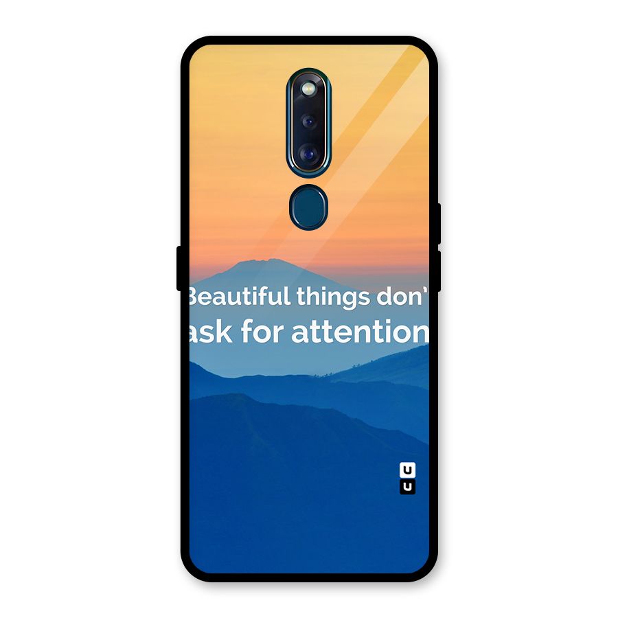 Beautiful Things Quote Glass Back Case for Oppo F11 Pro