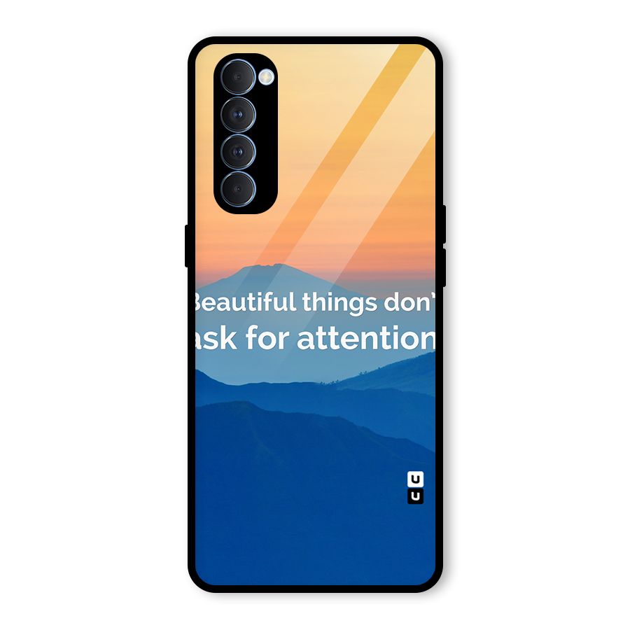 Beautiful Things Quote Glass Back Case for Oppo Reno4 Pro