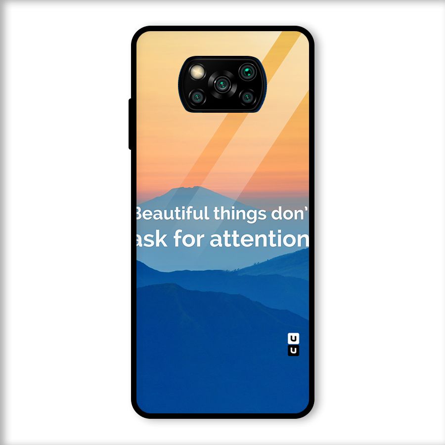 Beautiful Things Quote Glass Back Case for Poco X3