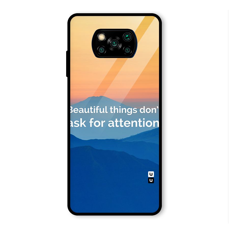 Beautiful Things Quote Glass Back Case for Poco X3 Pro