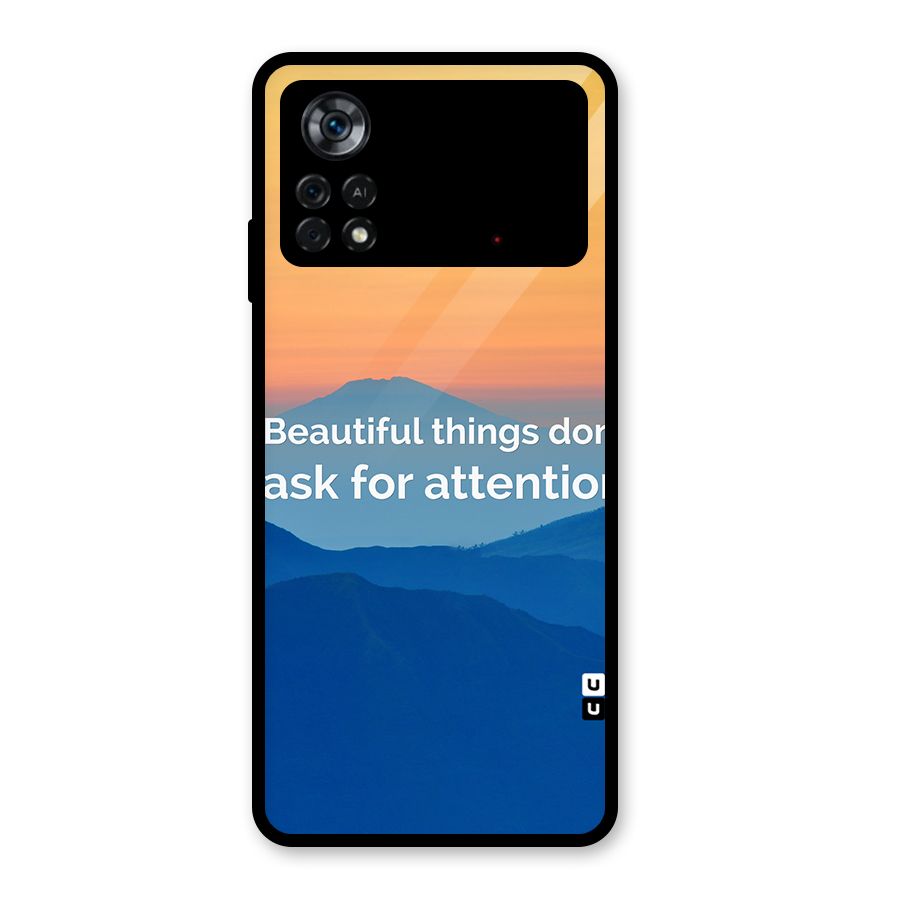 Beautiful Things Quote Glass Back Case for Poco X4 Pro 5G