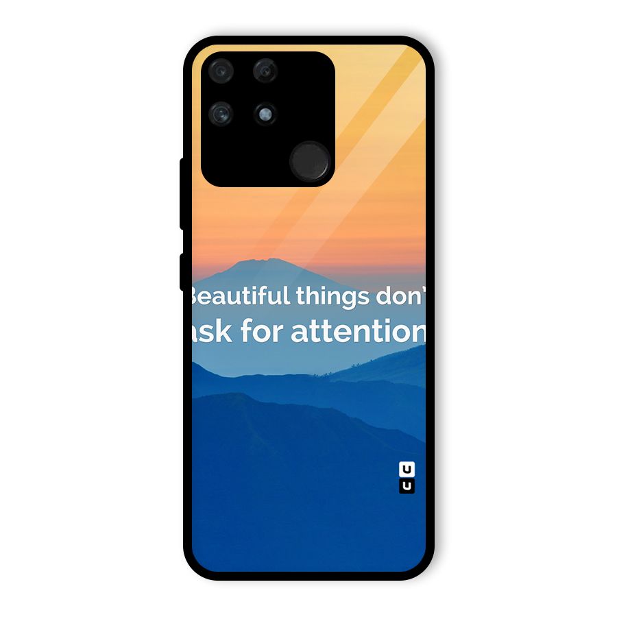 Beautiful Things Quote Glass Back Case for Realme Narzo 50A