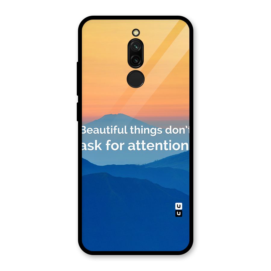 Beautiful Things Quote Glass Back Case for Redmi 8