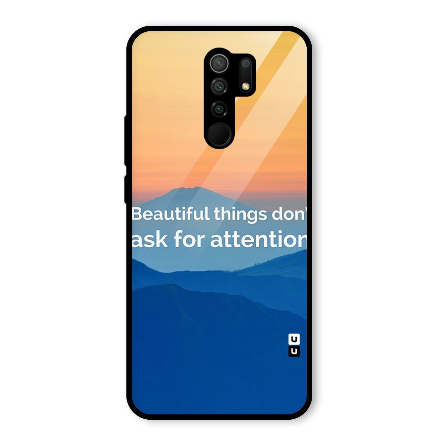 Beautiful Things Quote Glass Back Case for Redmi 9 Prime