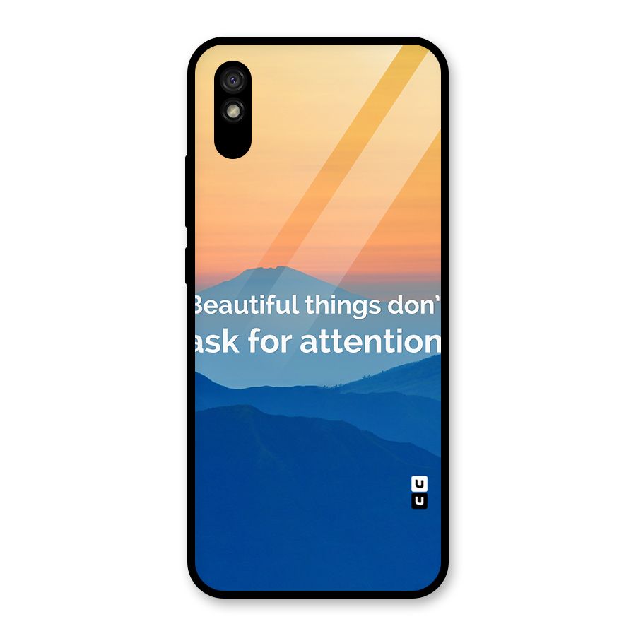 Beautiful Things Quote Glass Back Case for Redmi 9i
