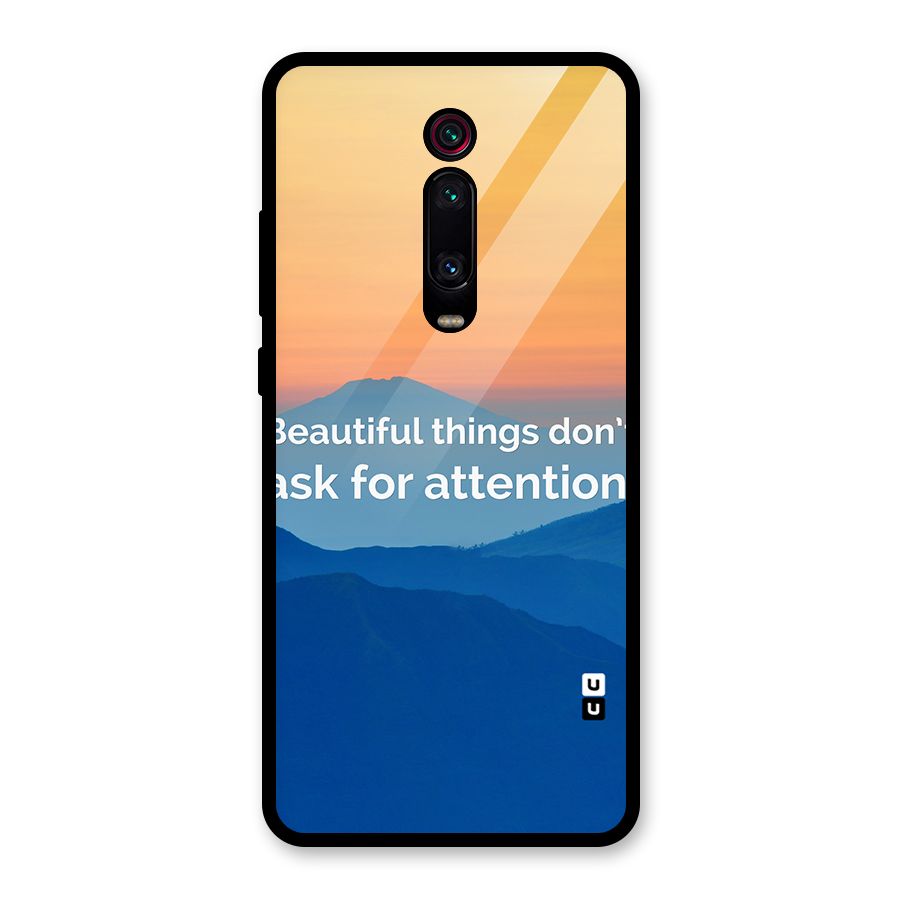 Beautiful Things Quote Glass Back Case for Redmi K20