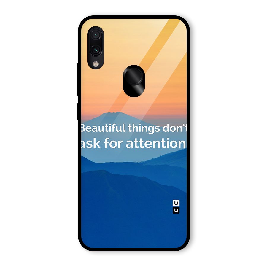 Beautiful Things Quote Glass Back Case for Redmi Note 7 Pro